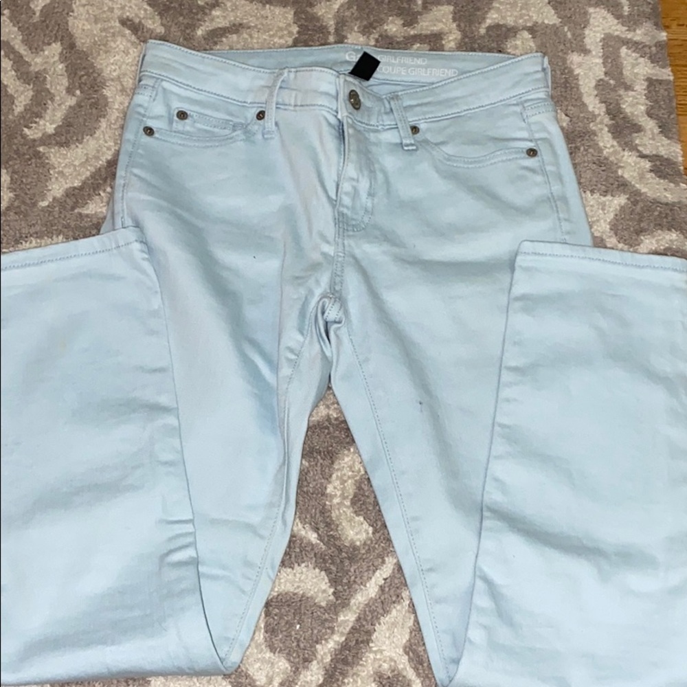 Gap size 0r girlfriend light blue jeans